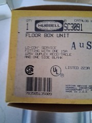HUBBELL SC3091 Floor Box Unit. New In Original Box.