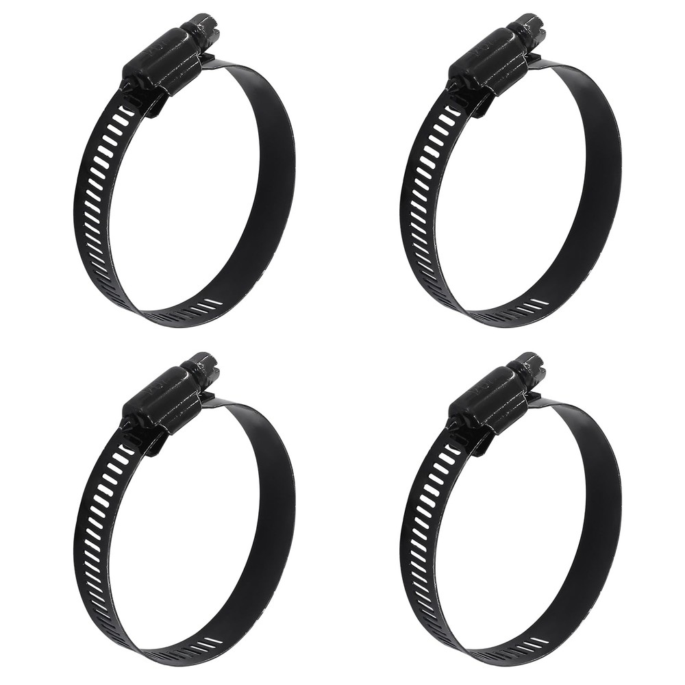 Litoexpe 2.5 Inch Stainless Steel Worm Gear Hose Clamp 4 Pcs, Inch, Black