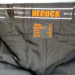 Herock Dagan Carpenter Water-Repellent Kneepad Work Pants 34 x 30 and belt
