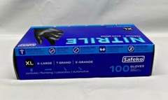 *Case of 10 Boxes* Safeko Black Nitrile Premium Exam Glove XL