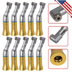 NSK Style Dental Contra Angle Low Speed Handpiece Latch Gold For E-type motors
