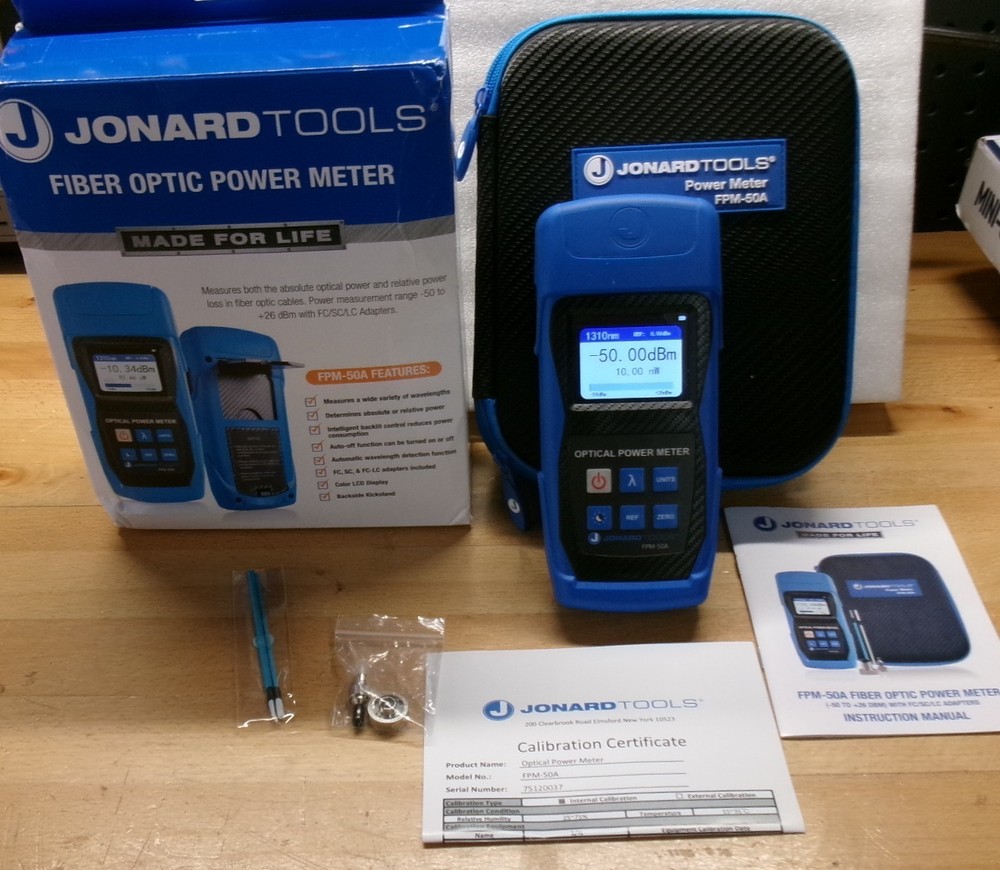 Jonard Tools FPM-50A High Precision Fiber Optic Power Meter (-50 to +26 dBm)