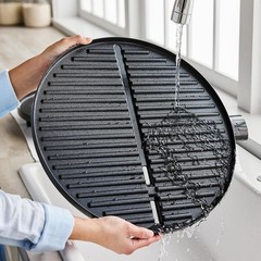 2-in-1 Portable Indoor & Outdoor Standing Electric Grill & Griddle,Cinnamon