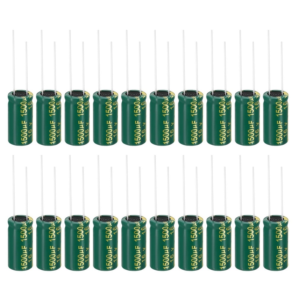 Electrolytic Capacitors 16V 1500uF 20 Pcs 10x20mm Aluminum High Frequency NEW