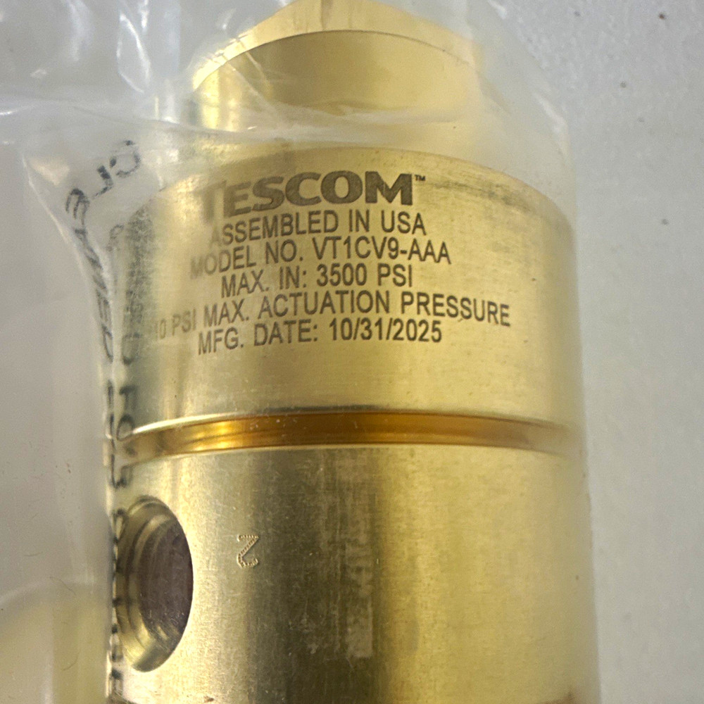 TESCOM VT1CV9-AAA Air Pilot Valve 3-Way Single Pilot Spring Return 1/4in
