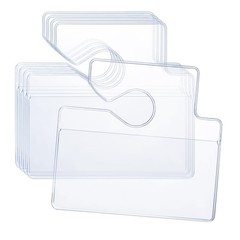 Trinkrittey 5 Pcs Horizontal Clear Parking Permit Holder Pass blue