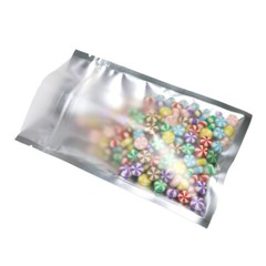 Assorted Size Clear Front Green Back Matte Foil Mylar Zip Lock Pouch Bag G04