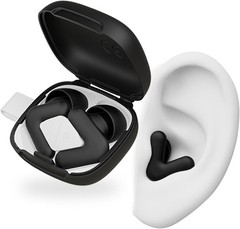 Alpine Silence Earplugs, V-Shape, Oval Tips, XS/S/M/L, Black
