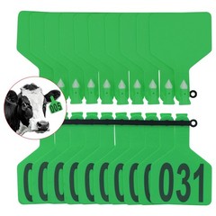 50Pcs Z Tags One-Piece TPU Large Size Cattle Ear Tags 001-050 Number Livestock A