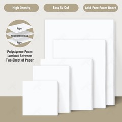 Golden State Art Acid 5 Pack 18X24 White Foam Boards Foam Core Poster Board 1/8