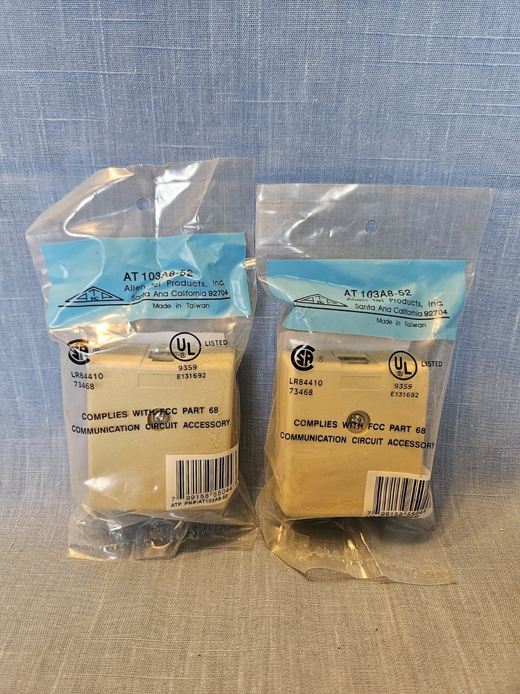 Set Of 2 New Sealed AT103A8-52 8 Cond. Modular Jacks Surface Mount Phone Line