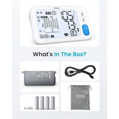 RENPHO LCD Blood Pressure Monitor Wrist Voice Broadcast Heart Rate Machine US