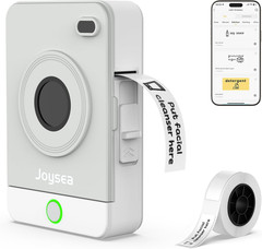 Maquina etiquetadora portatil Bluetooth cinta termica para oficina Gray White