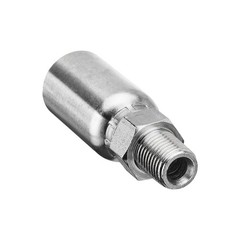 12 PCS 3/8″ I.D. Hose x 1/4″ NPTF Male Hydraulic Hose End Crimp Fittings
