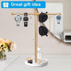 bodkar Necklace Stand Aesthetic 12.4 x 13.2 x 5.9 inches, Gold