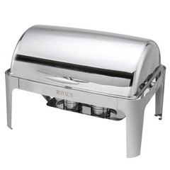 9 Quart Roll Top Stainless Steel Silver Chafing Dish Buffet Set for Weddings NEW