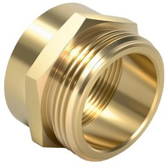 1-1/2″ NPT Female x 1-1/2″ NST (NH) Male Brass Hexagonal Nipple Fitting Fire