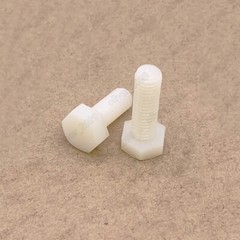 M3-M20 White Plastic Nylon Hexagon Bolts Hex Head Cap Screws DIN933