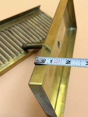 Brass Polished | 5″ X 12” X 3/4″ Surface Mount Drip Tray With Drain