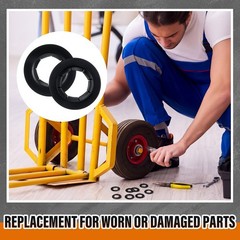 Blulu 8 Pack Push on Dolly Wheel Lock Washers Fits 1/2” 1/2”, Black