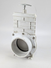Valterra 6401P PVC Pneumatic Gate Valve, White, 4″ Slip X Slip, Stainless Paddle