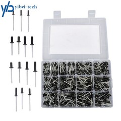 500 sets of rivet kits 3/32″ 1/8″ 5/32″ 3/16″ With 14 Standard Sizes W/ a Box