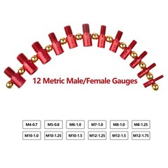 Nut and Bolt Thread Checker Inch Metric Thread Gauge Nut and Bolt Size Gauge