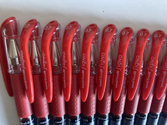 (12-CT) uni-ball Signo Gel GRIP Roller Ball Stick Gel Pen Red Ink Medium 65452