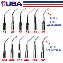 10* Dental Ultrasonic Piezo Scaler Tips fit Woodpecker EMS/DTE SATELEC Handpiece