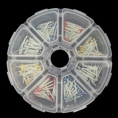 200pcs Dental Glass Fiber Posts Teeth Restorative Screw Straight Endo Post Set