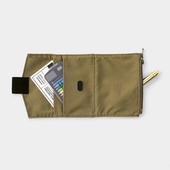 Traveler’s Company TO&FRO Passport Size Zipper Case Olive Japan KITE Fabric