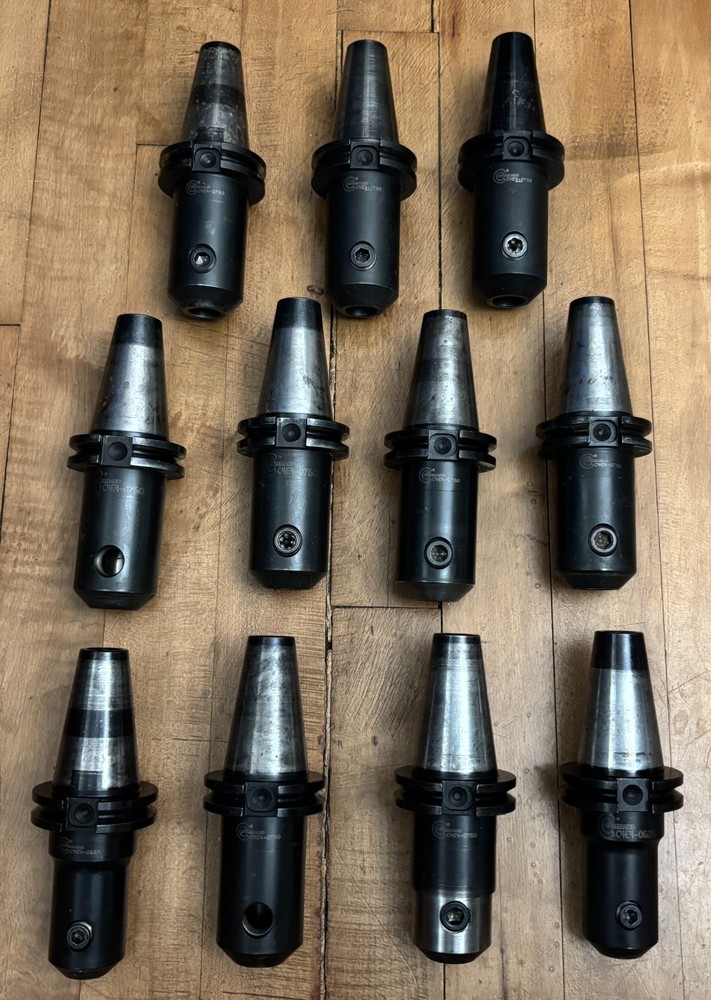 Lot of 11 Command CAT40 end mill tool holders toolholders CAT 40 C4E4-0750