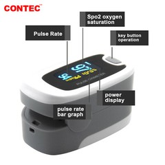 CMS50NA Finger Pulse Oximeter Blood Oxygen Meter Heart Rate SpO2 Monitor Sensor