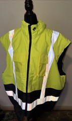 NWOT~ 5X High Visibility Safety Full Zip Vest Puffer Sleeveless Jacket
