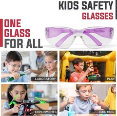 Crystal Kids Clear Lens Color Temple Variety Safety Glasses (Pack of 12)