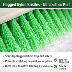 Hi-Tech 10” Bi-Level Super Soft Car Wash Brush – Non-Scratch Green
