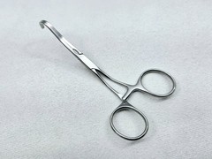 AESCULAP FB708R Cooley Atraumatic Vascular Clamp, angled, 50 °, 115 mm