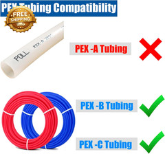 12 Pack 1/2″ Press Pro Press X 1/2″ PEX Adapter Crimp Fittings Brass Coupling