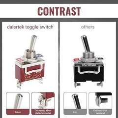 Heavy Duty 12V 30A SPST 2-Pin Waterproof Toggle ON/Off Switch with Boot for Auto