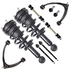 Front Susp Kit 10pc Struts Ctrl Arms Tie Rods Ball Jts 07-14 Cadillac Escalade