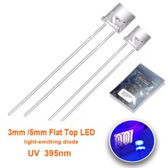 3mm 5mm Flat Top LED light-emitting diode UV Purple 395nm DIY Light Bulb