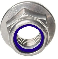 FLANGED NYLOC NUTS A2 STAINLESS STEEL NYLON INSERT SERRATED FLANGE LOCKING NUTS