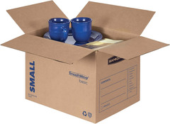 Small Moving Box 15 Pack, Pre-Printed for Labeling, 16.5-In X 12.25-In X 12.675-