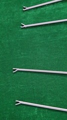 4pc Laparoscopic Needle Holder Curved Jaw Right & Left Hand 5mmx330mm Reusable