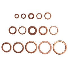 150Pcs Copper Washer Hardware Gasket Set Flat Ring Seal Assortment Kit M5-M22