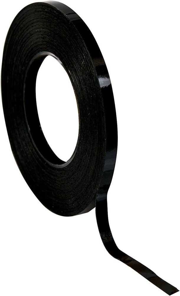 Chartpak Graphic Art Tape, 1/8 W x 324 L Inches, Black Gloss, 1 Roll (BG1251)