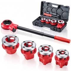 VEVOR Ratchet Pipe Threader Kit Pipes Threader with 1/2″ 3/4″ 1″ 1-1/4″ NPT Dies