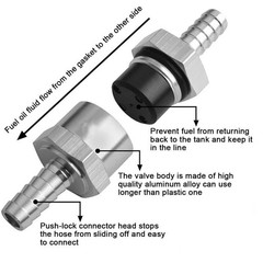 12mm 1/2 Inch Inline Check Valve Fuel Diesel Liquid Oil Air One Way Non Return