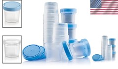 Flexible 25 Pack Specimen Jars with Leak-Proof Lids – Ideal for Medical Use