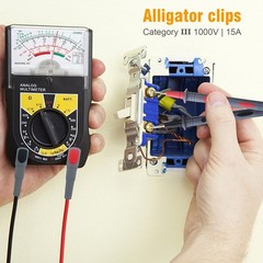 Soft Silicone Test Leads Kit with Alligator Clips, CAT III 1000V & CAT IV 600V